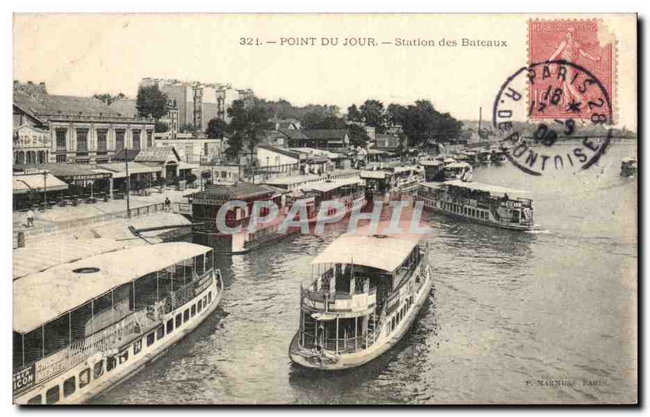 Paris - 1 - Point du Jour - Station des Bateaux - CPA 