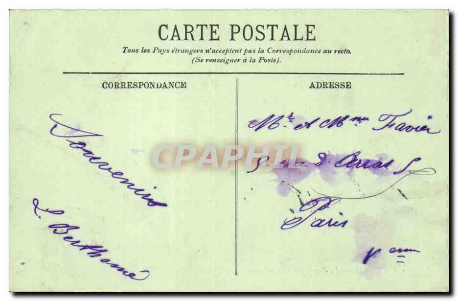 Paris - 6 - Le Bassin du Luxembourg - CPA  — Verso