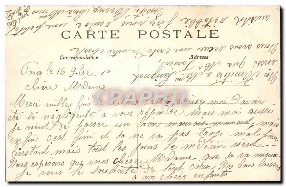 Paris - 8 - L'Eglise de la Madeleine - CPA  — Verso