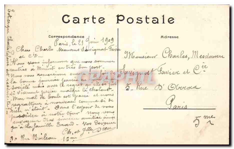 Paris - Passy - Le Pont du Métropolitain — C.M. — timbre 10c — Reverso