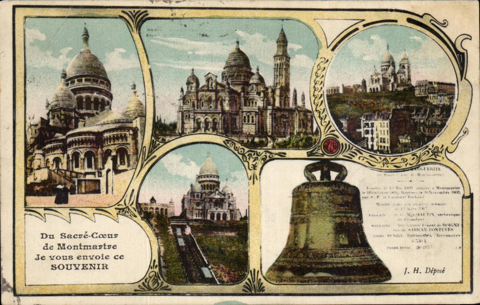 Paris - 18 - Souvenir - Sacre Coeur - Montmartre - CPA 