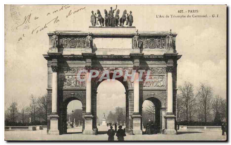 Paris - 1 - L'Arc de Triomphe du Carrousel - CPA 