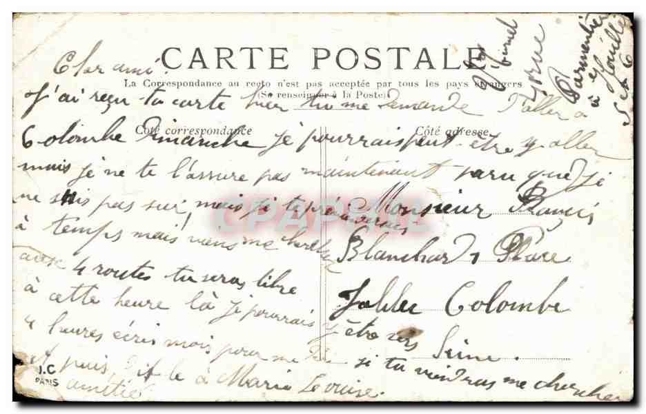 Paris - 18 - Sacre Coeur - Montmartre - CPA  — Rückseite