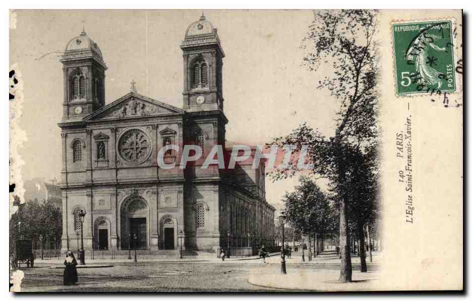 Paris - 6 - L'Eglise Saint Francois Xavier - CPA 