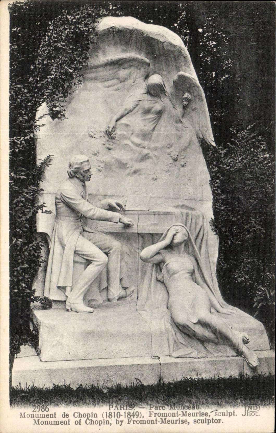 Paris - 8 - Parc Monceau - Monument de Chopin - CPA 