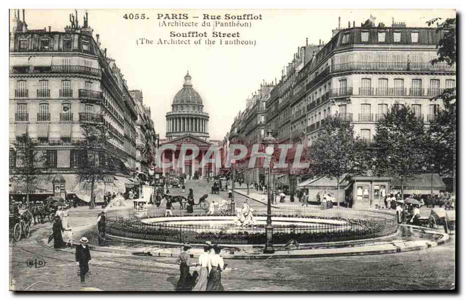 Paris - 5 - Le Pantheon - Rue Soufflot CPA 