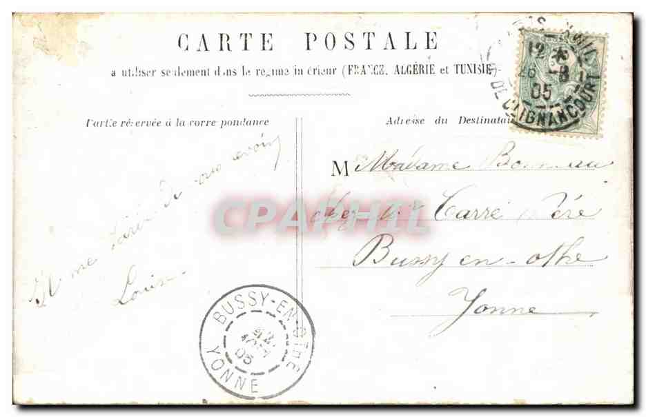 Paris -1 - Cour du Carrousel - CPA  — Rückseite