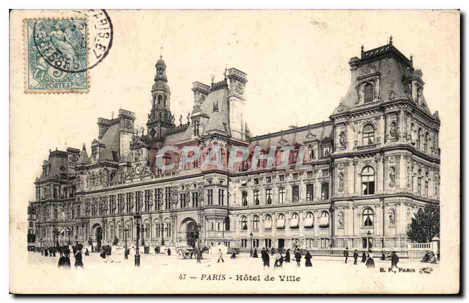 Paris - 4 - Hotel de Ville - CPA 