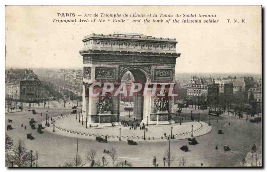 Paris - 8 - Arc de Triomphe de l'Etoile - CPA 