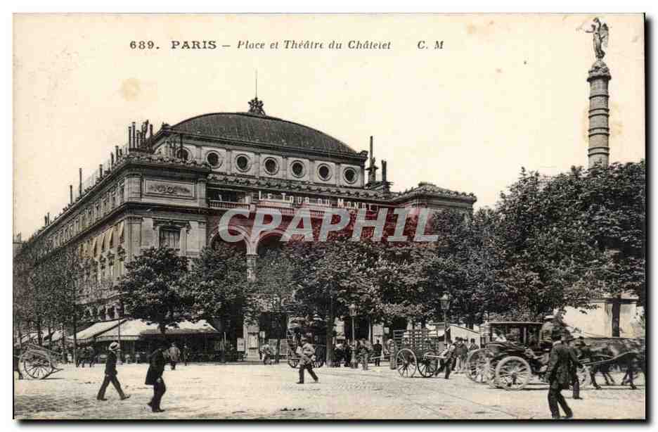 Paris - 1 - Place et Theatre du Chatelet - CPA 