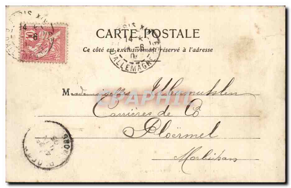 Paris - 10 - Place de la Republique - velo - CPA  — Verso