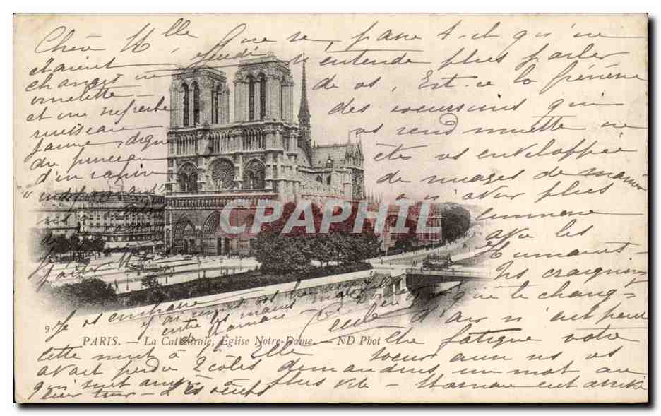 Paris - 4 - Notre Dame - CPA 