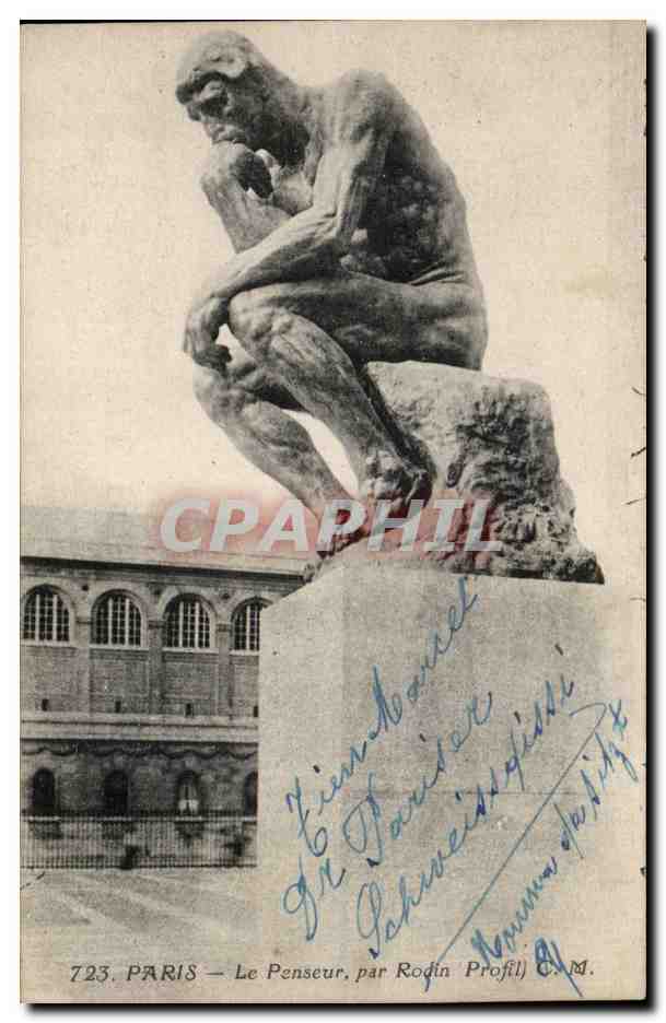 Paris - 7 - Musee du Rodin - Le Penseur - The Thinker - CPA 