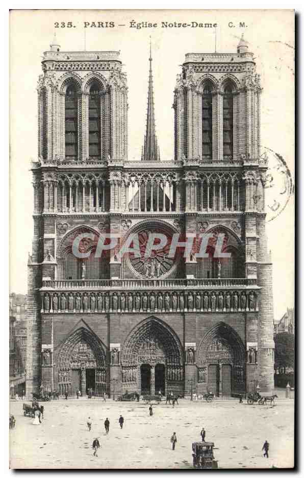 Paris - 4 - Eglise Notre Dame - CPA 
