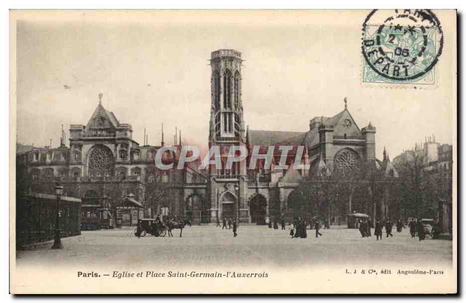 Paris - 1 - Eglise et Place Saint Germain l'Auxerrois - CPA 