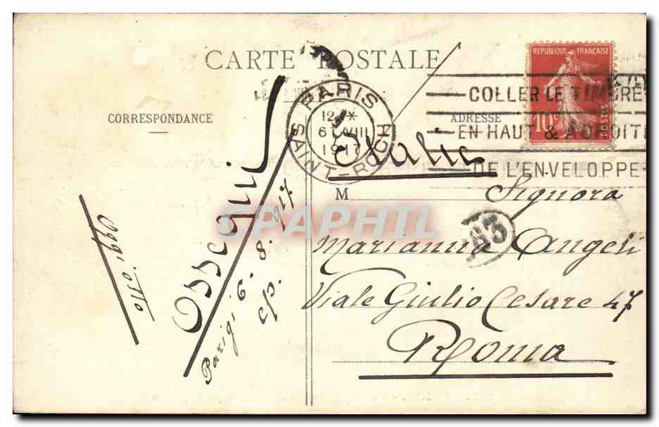 Paris - 8 - Le Rond Point des Champs Elysees - CPA  — Verso