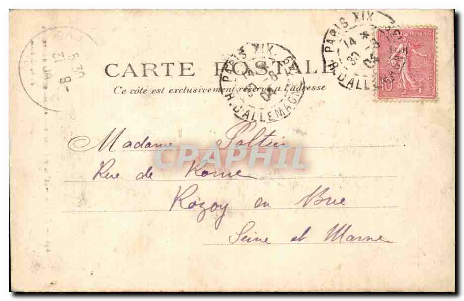 Paris - 3 - Eglise Notre Dame des Blancs Manteaux - chien - dog - CPA  — Rückseite