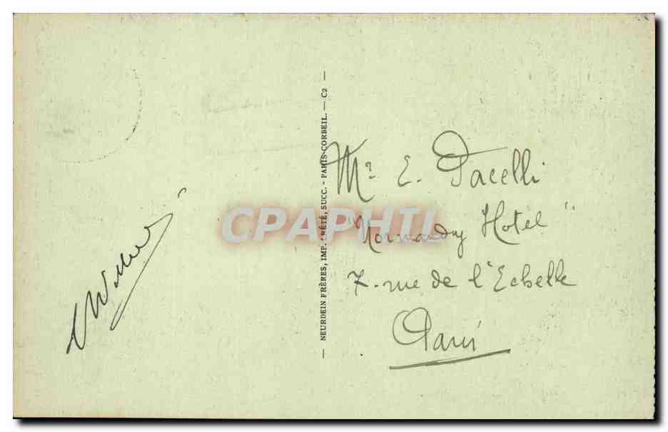 Paris - Le Petit Bourbon - L'Escalier - CPA  — Verso