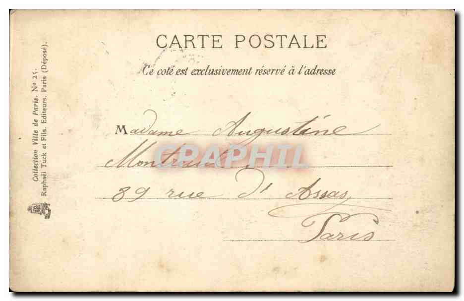 Paris - 10 - St Vincent de Paul - smiling nun - nonne - bonne soeur - CPA  — Verso