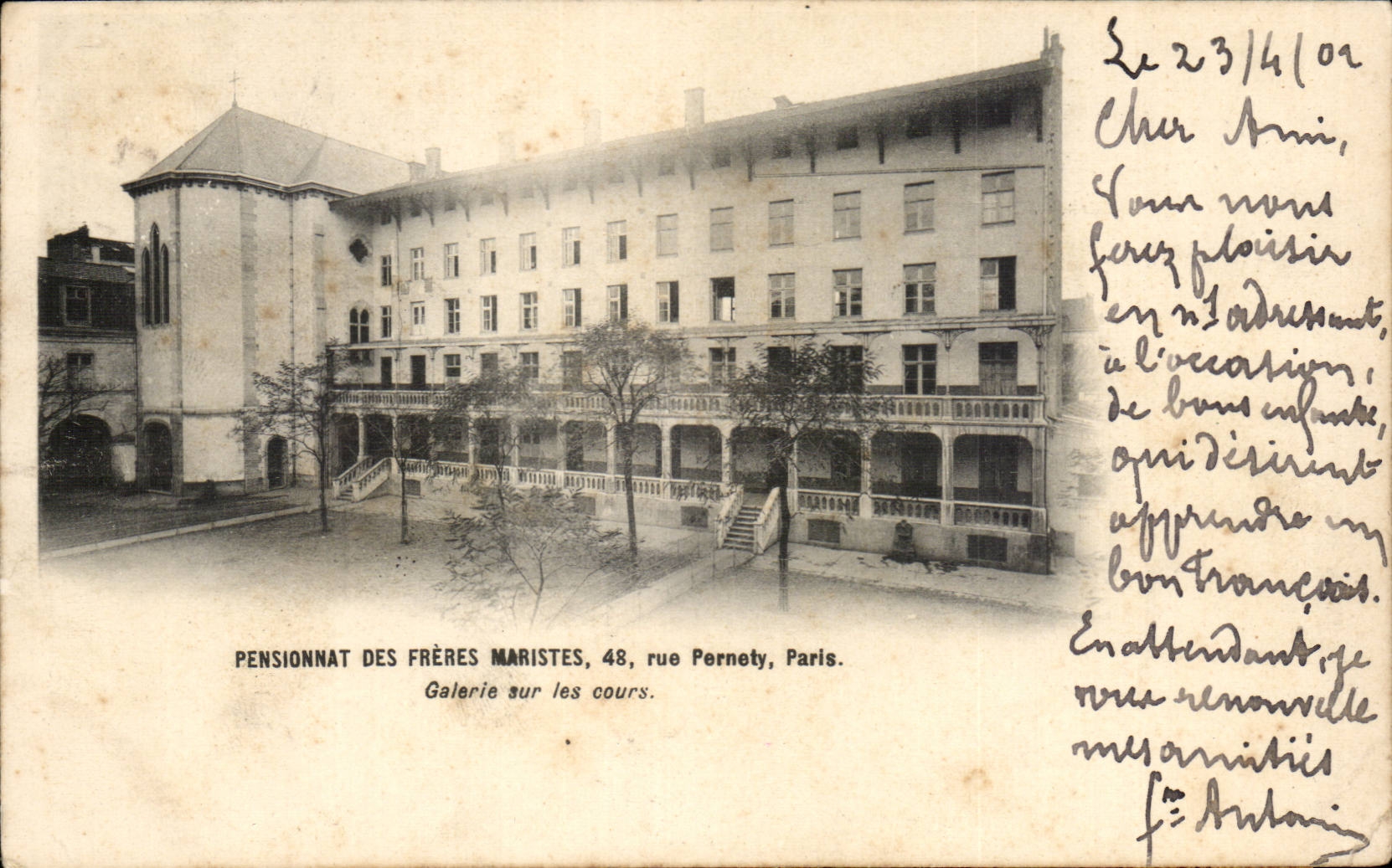 Paris - 14 - 48 Rue Pernety - Pensionnat des Freres Maristes - CPA 