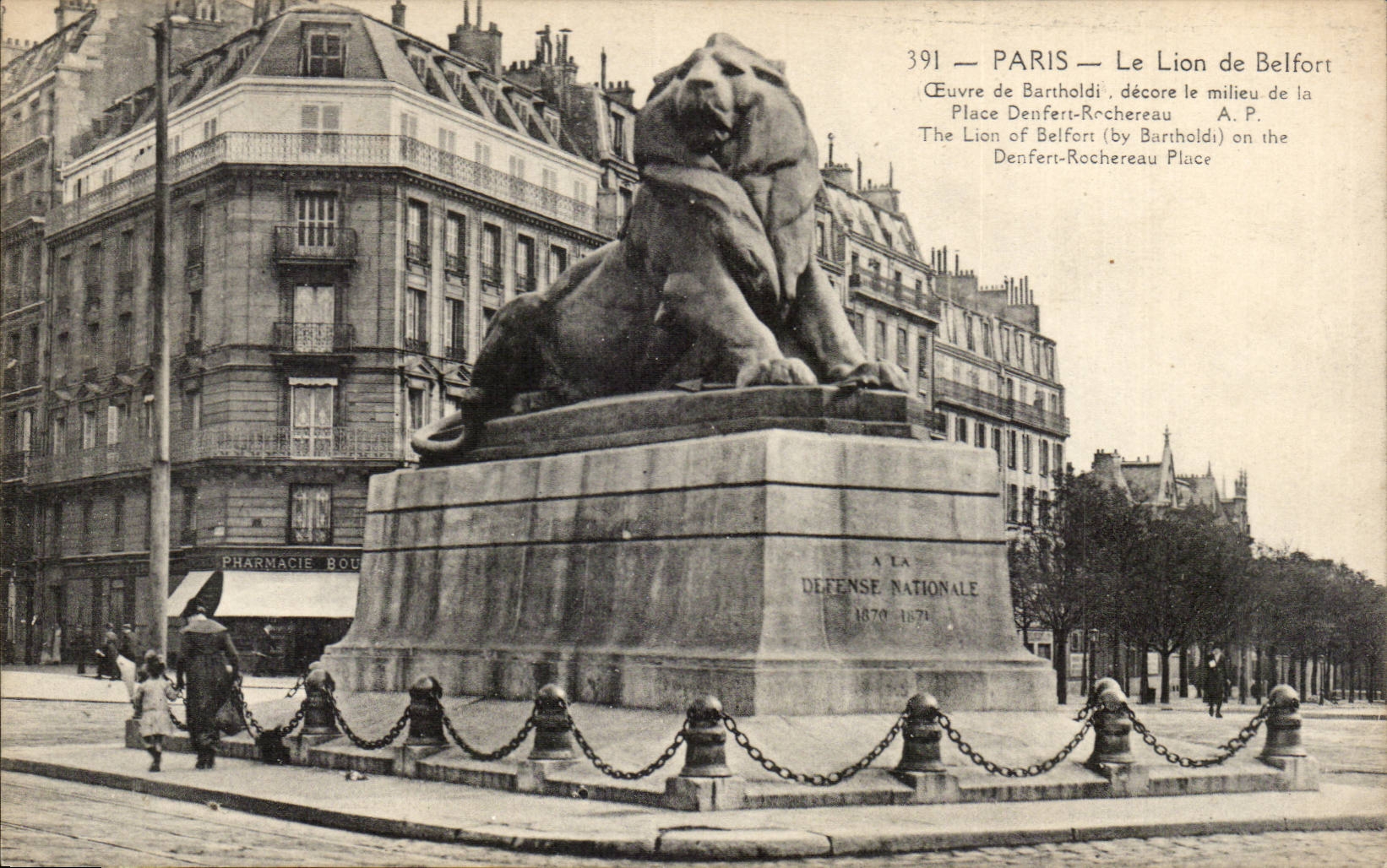Paris - 14 - Le Lion de Belfort - CPA 