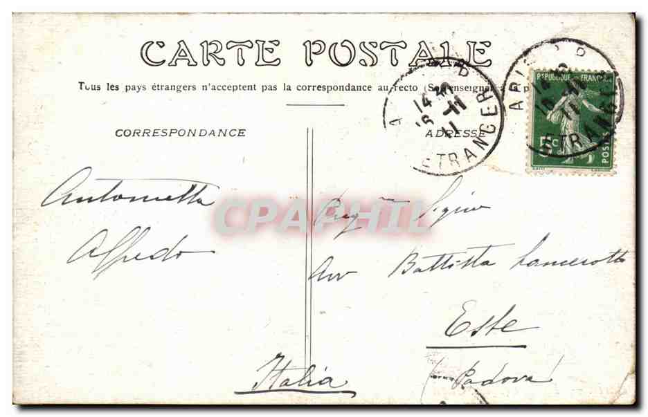 Paris - 2 - Boulevard des Capucines - CPA Velo — Rückseite