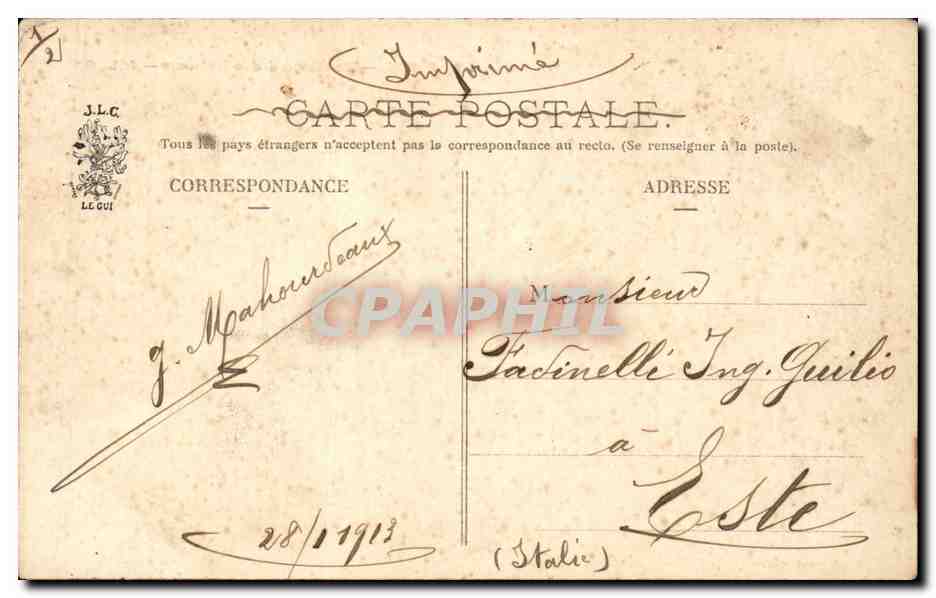 Paris - 2 - Boulevards des Italiens - CPA  — Rückseite