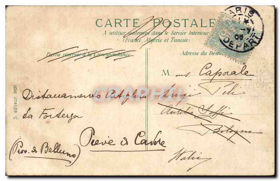 Paris - 10 - Porte et Boulevard Saint Martin - CPA  — Verso