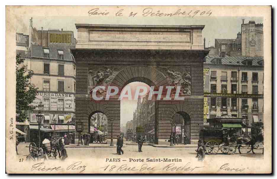 Paris - 10 - Porte Saint Martin - CPA 