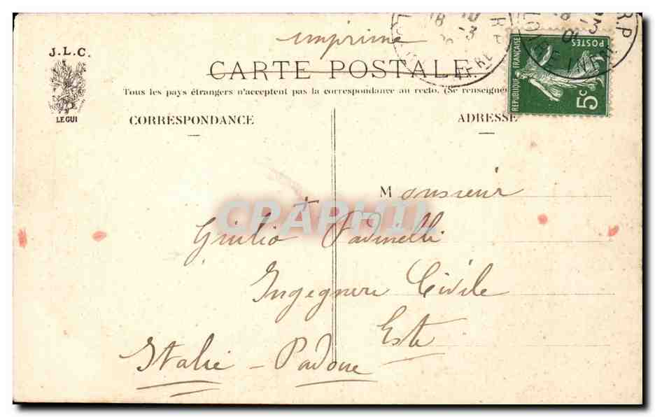Paris - 8 - Place de la Concorde - CPA  — Rückseite