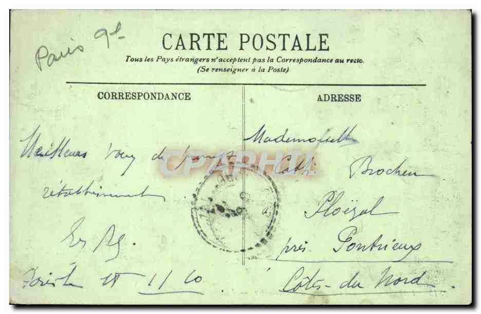 Paris - 9 - Boulevard Montmartre - CPA  — Rückseite
