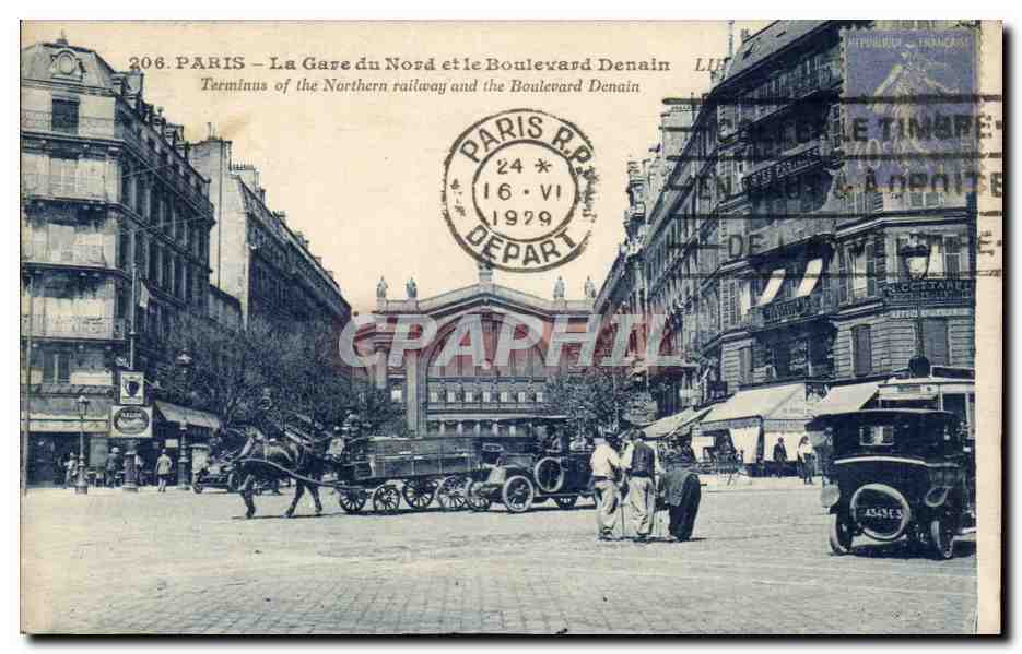 Paris - 10 - Gare du Nord - Boulevard Denain - CPA 