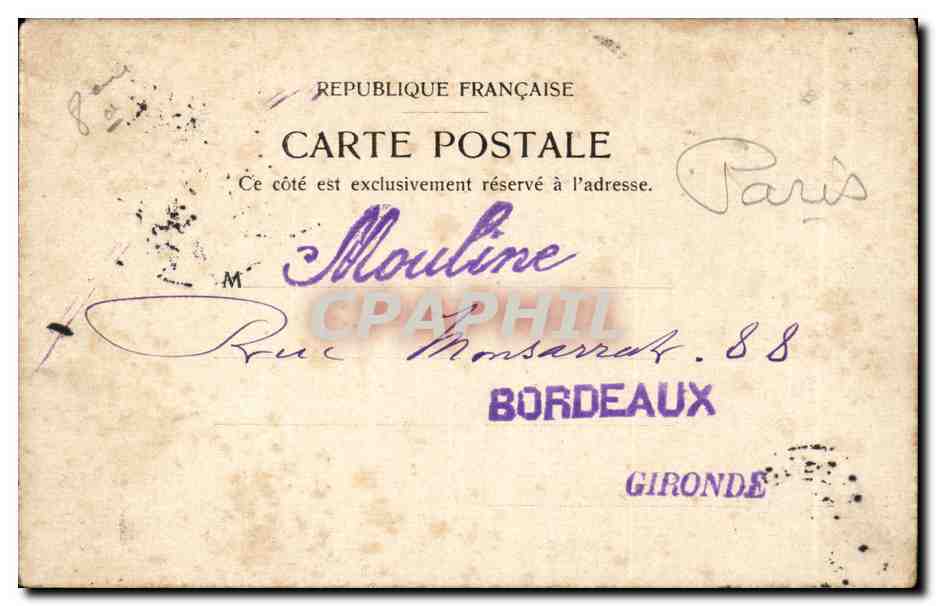 Paris - 8 - Place de la Concorde - CPA  — Verso