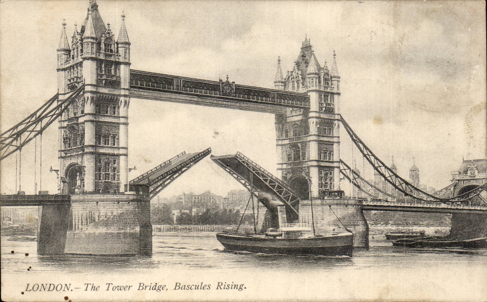 Angleterre - England - London - The Tower Bridge - Bascules Rising - CPA 