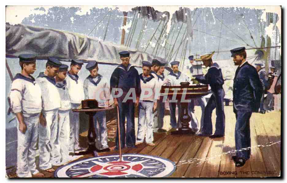 Bateaux - Marin - Sailors - Tuck's Post Card - Oilette - Boxing the Compass - Hearts of Oak - CPA