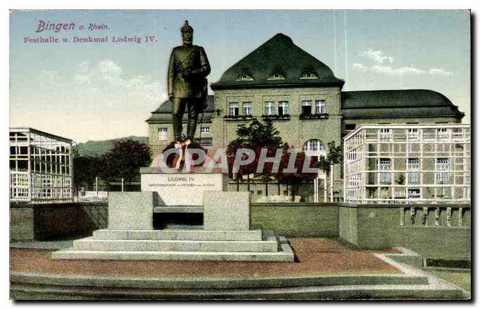 Allemagne - Deutschland - Bingen am Rhein - Festhalle und Denkmal Ludwig IV - CPA 