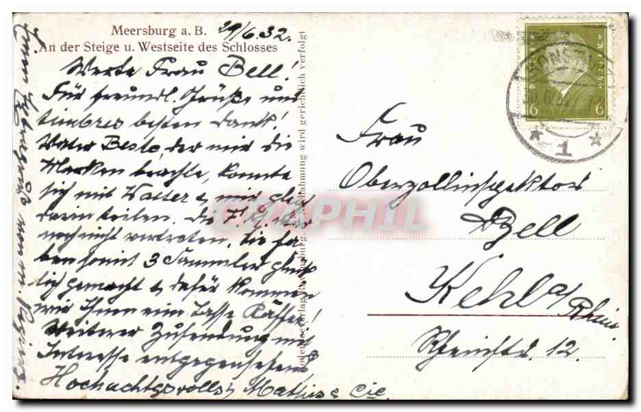 Allemagne - Deutschland - Meersburg - An der Steige und Westseite des Schlosses CPA  — Rückseite