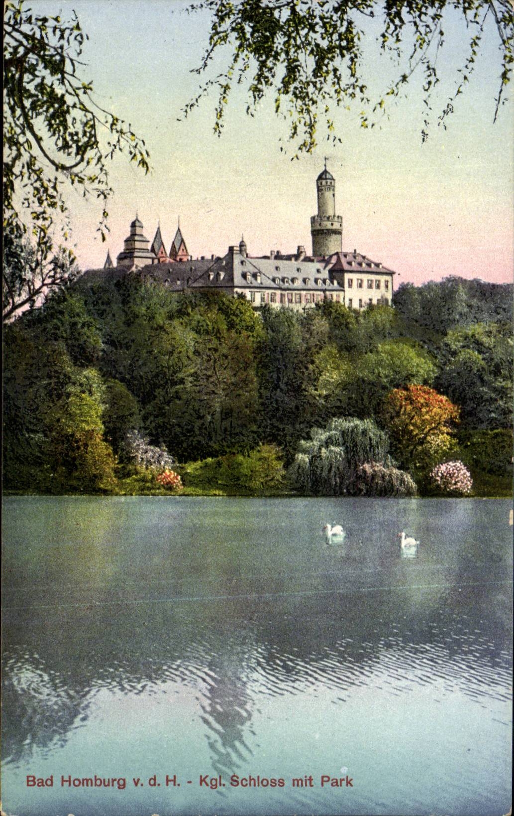 Allemagne - Deutschland - Bad Homburg - Schloss mit Park CPA 