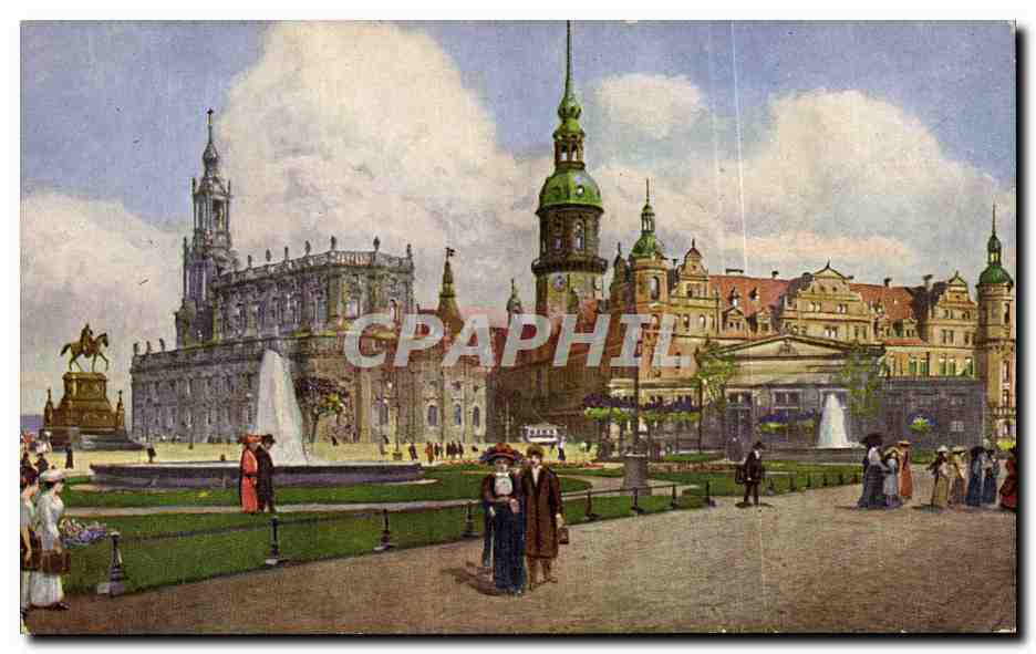 Allemagne - Deutschland - Dresden - Kath Hofkirsche - Schloss und Hofkirsche CPA 