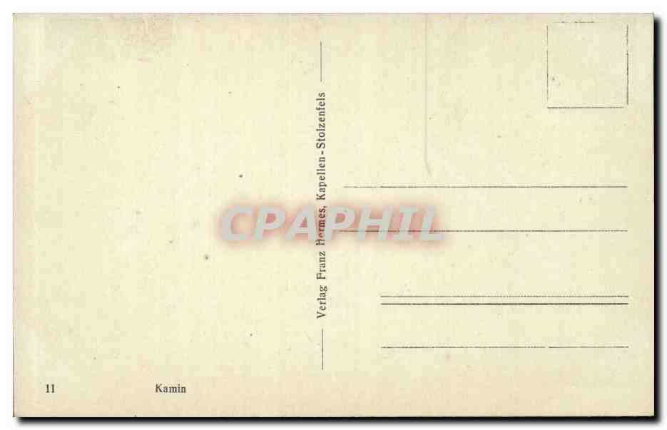 Allemagne - Deutschland - Verlag Franz Hermes - Kapellen Stolzenfels - Kamin - CPA  — Rückseite