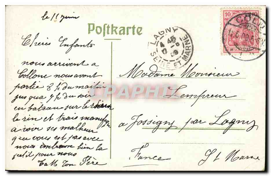 Allemagne - Deutschland - Koeln - Cologne - Opernhaus - CPA  — Rückseite
