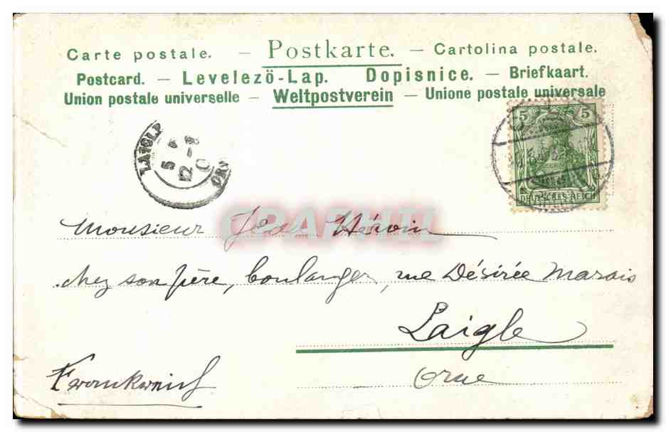 Allemagne - Deutschland - Duesseldorf - Gruss Souvenir Gruess - fleur - flower - blumen - CPA  — Rückseite