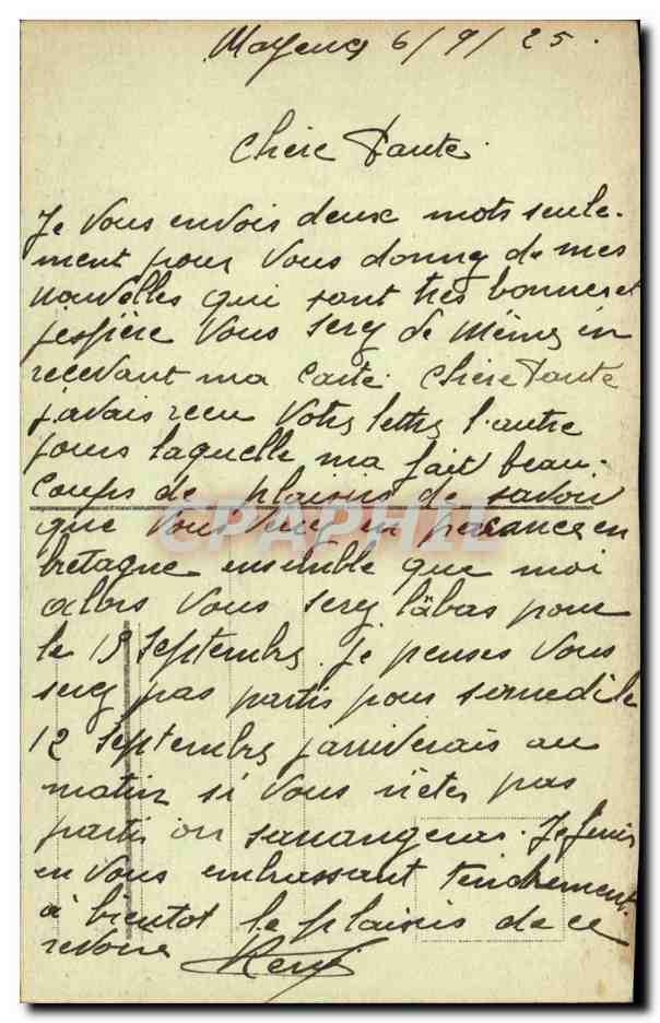Allemagne - Deutschland - Mainz - Schillerdenkmal - Mayence - CPA  — Rückseite