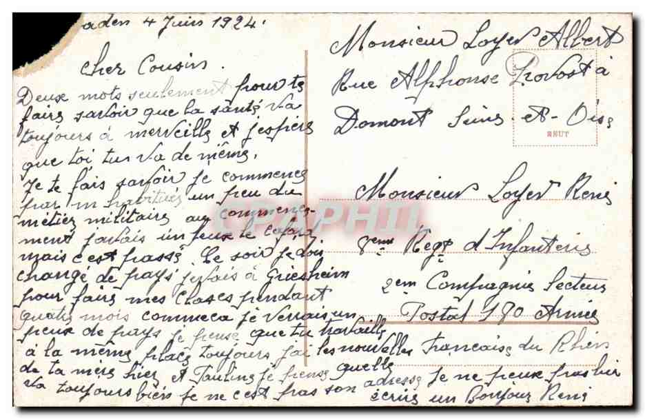 Wiesbaden. Wilhelmstraße — Rue Guillaume — William Street — Friseur Jun — Reverso