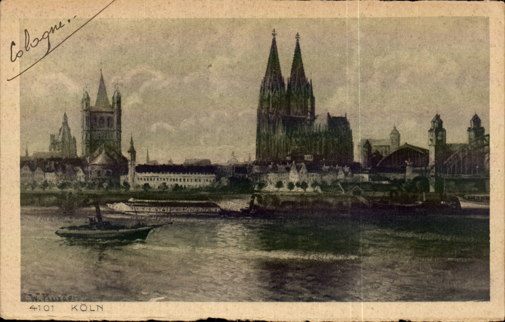 Allemagne - Deutschland - Koeln - Cologne - bateau - CPA 