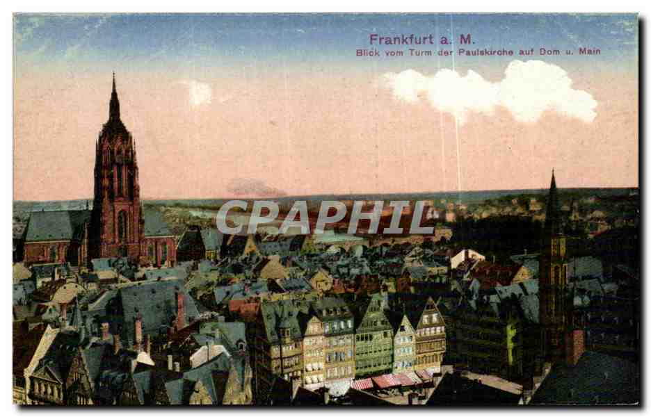 Allemagne - Deutschland - Frankfurt - Blick vom Turm der Paulskirsche - CPA 
