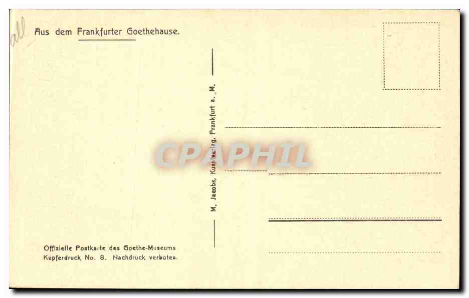 Le grand salon — 1er étage — Musée Goethe, Francfort — Verso