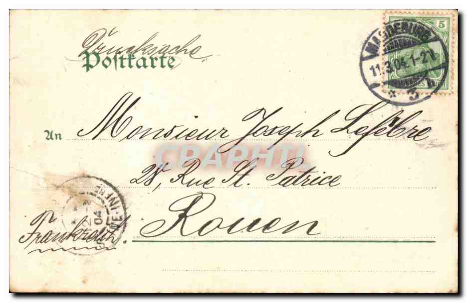 Allemagne - Deutschland - Magdeburg - Kaiser Wilhelm Denkmal - CPA  — Rückseite