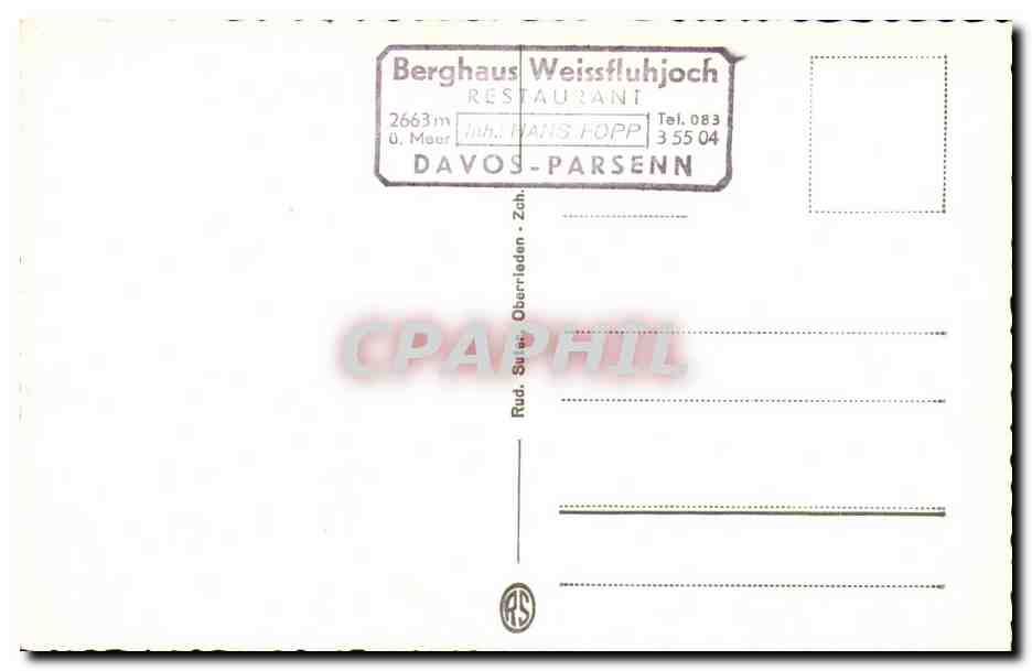 Allemagne - Deutschland - Felsenweg mit Weissfluhjoch - CPA  — Rückseite