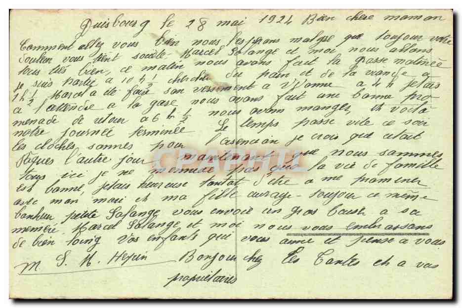 Allemagne - Deutschland - Duisburg - Kaiserburg - CPA  — Rückseite